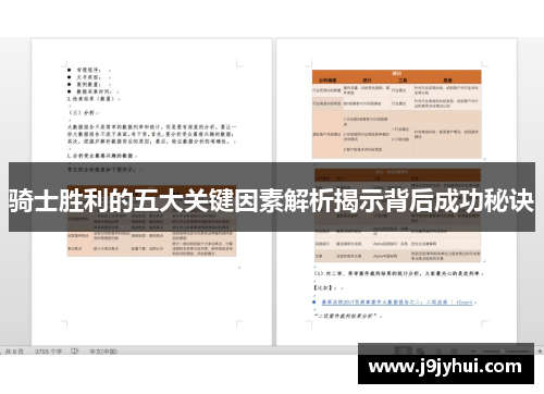 骑士胜利的五大关键因素解析揭示背后成功秘诀